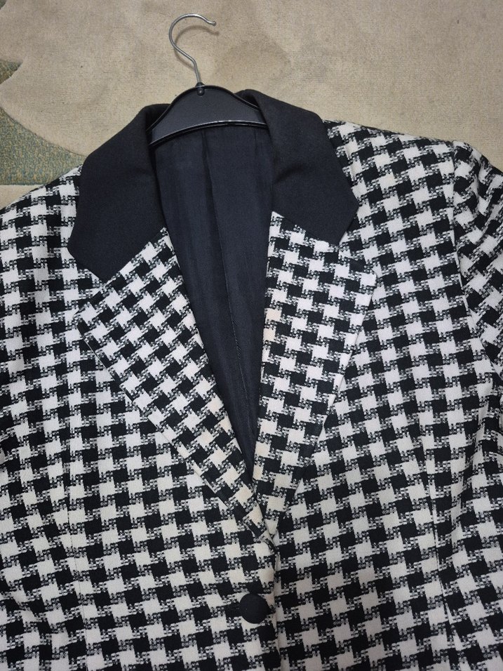 kazayağa Ceket Siyah Beyaz - Görsel 5
