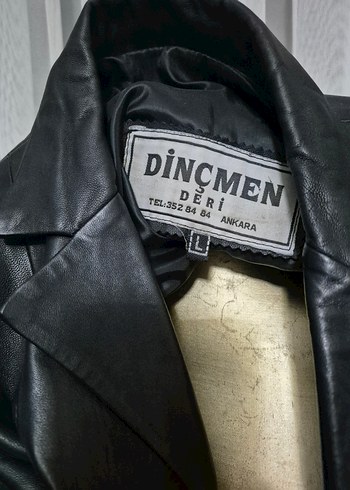 Düğmeli Siyah Deri Kadın Ceket - Görsel 5