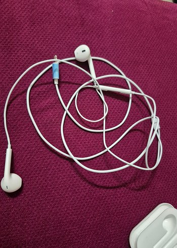 Beyaz Kulak İçi Mikrofonlu Kulaklık - Görsel 2