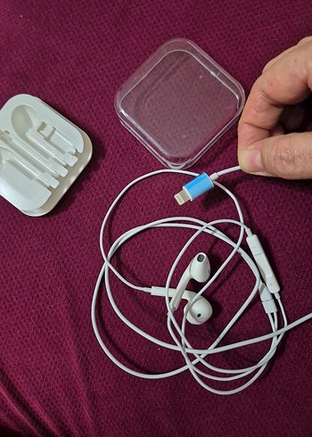 Beyaz Kulak İçi Mikrofonlu Kulaklık - Görsel 3