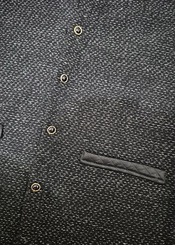 Düğmeli Gri Kadın Ceket - Görsel 3