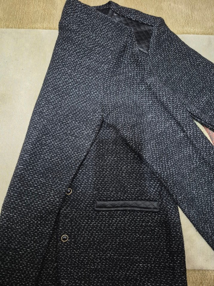 Düğmeli Gri Kadın Ceket - Görsel 4