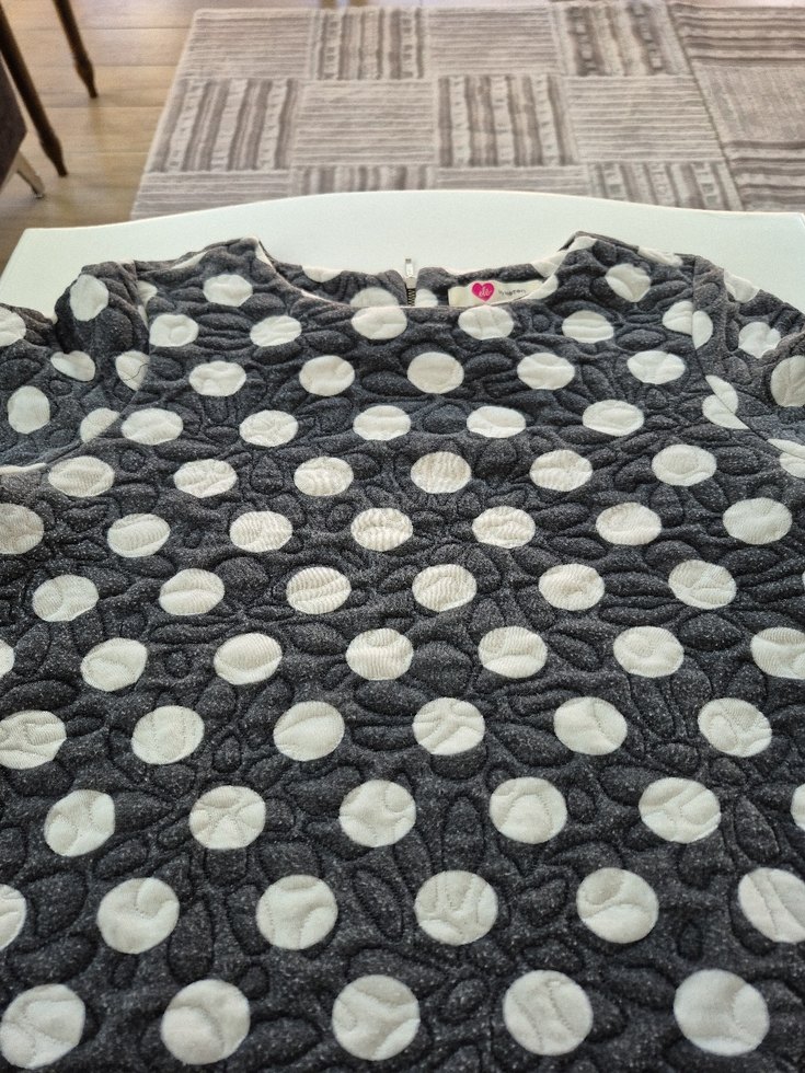 Gri Puantiyeli Fermuarlı Sweet - Görsel 3