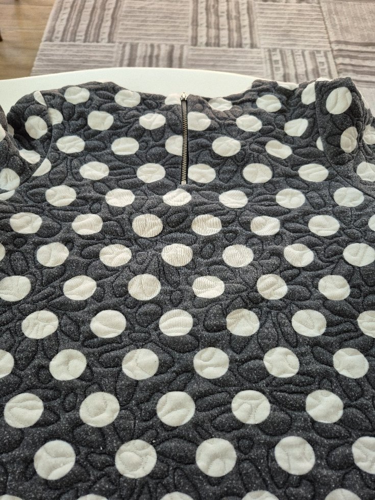 Gri Puantiyeli Fermuarlı Sweet - Görsel 5