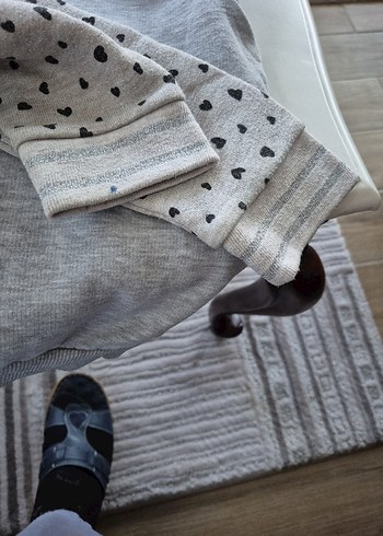 Kız Çocuk Gri Baskılı Sweatshirt - Görsel 8