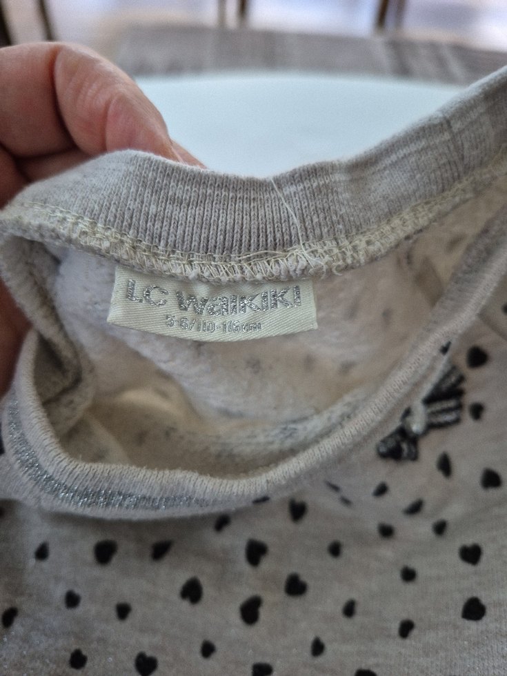 Kız Çocuk Gri Baskılı Sweatshirt - Görsel 4