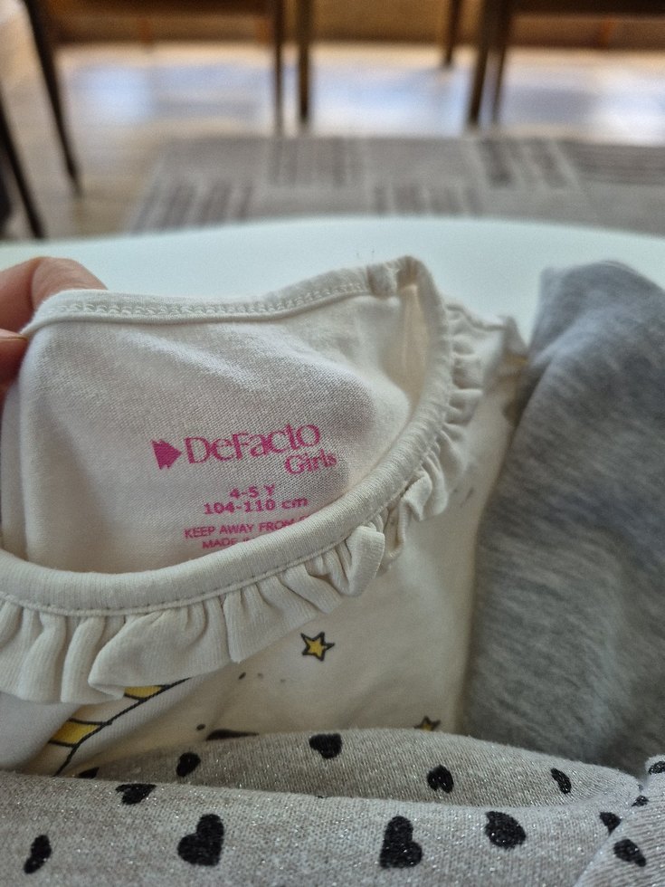 Kız Çocuk Gri Baskılı Sweatshirt - Görsel 5