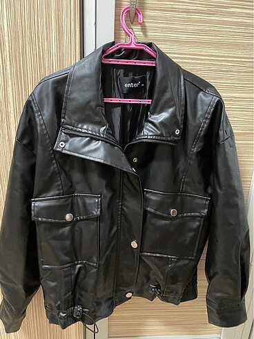 Oversize deri ceket