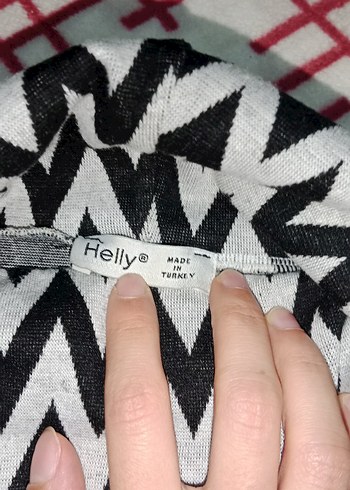 Desenli Gri  Balıkçı Yaka Kadın Kazak - Görsel 3