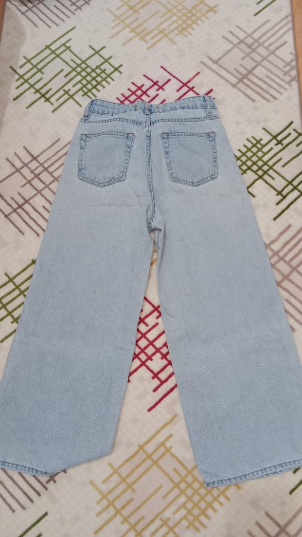 Kadın pallazo kot pantolon - Görsel 3