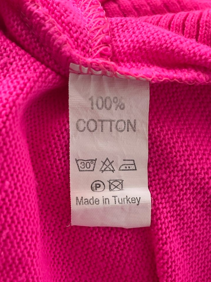 Pembe Baskılı Hamile Triko Tişört - Görsel 5