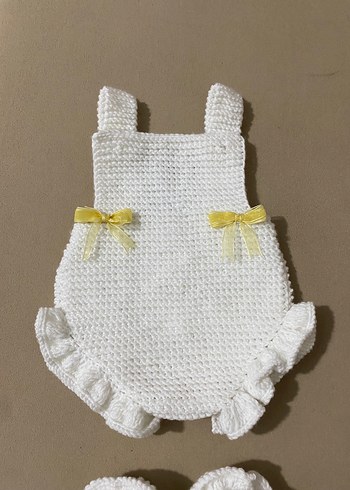 Renkli Örgü Kız Bebek Tulumları - Görsel 8