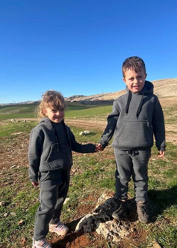 Gri unisex Çocuk Kapüşonlu Eşofman Takımı - Görsel 4