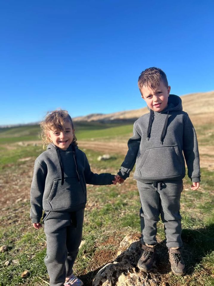 Gri unisex Çocuk Kapüşonlu Eşofman Takımı - Görsel 2