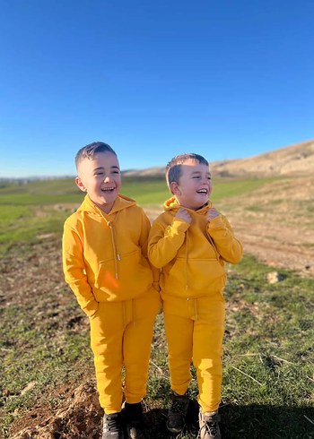 %100 pamuk Kapüşonlu çocuk Eşofman Takımı - Görsel 3