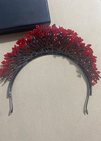 Kırmızı Boncuklu Bohem Saç Aksesuarı - Görsel 3