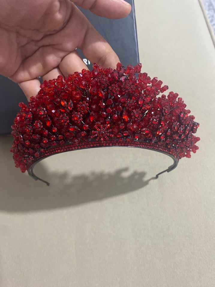 Kırmızı Boncuklu Bohem Saç Aksesuarı - Görsel 4