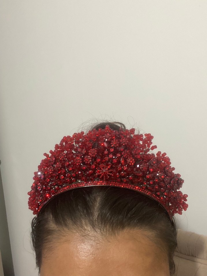 Kırmızı Boncuklu Bohem Saç Aksesuarı - Görsel 5