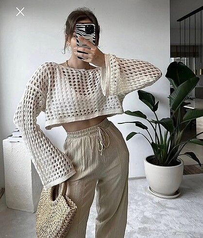l Beden file crop bluz begeni