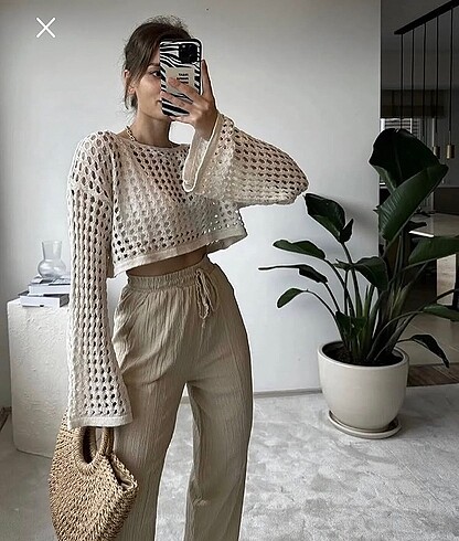 l Beden ten rengi Renk file crop bluz begeni