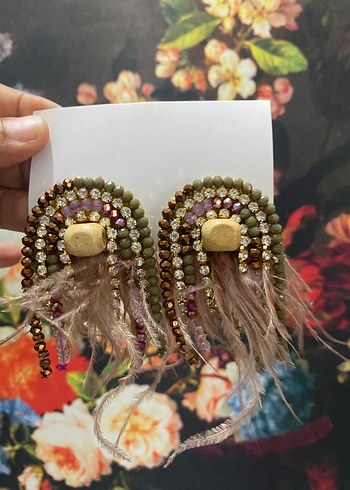 El yapımı boncuk küpe - Görsel 3