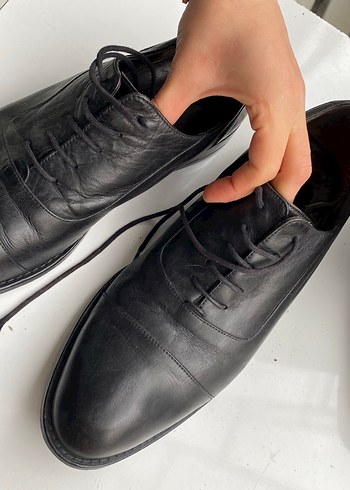 Erkek Siyah Parlak Deri Klasik Ayakkabı - Görsel 2