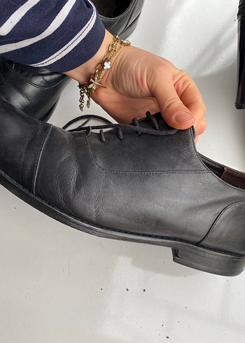 Erkek Siyah Parlak Deri Klasik Ayakkabı - Görsel 3