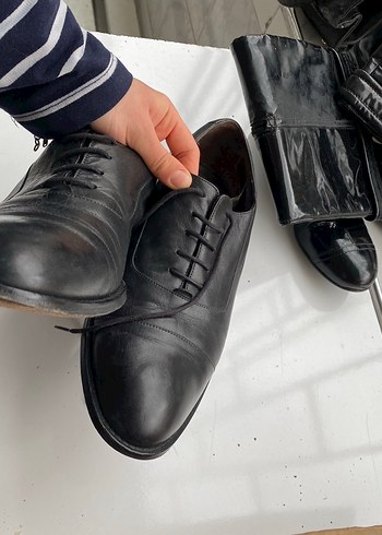 Erkek Siyah Parlak Deri Klasik Ayakkabı - Görsel 9