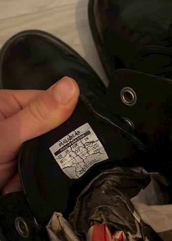 Siyah Deri Platform Topuklu Bağcıklı Bot - Görsel 6