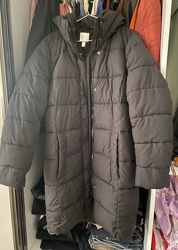 H&M Uzun Pofuduk Kadın Mont - Görsel 2