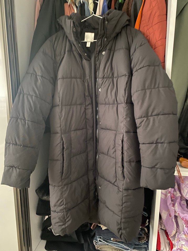 H&M Uzun Pofuduk Kadın Mont - Görsel 2