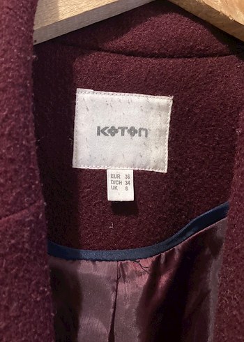 Bordo Uzun Kadın Kaban - Görsel 4