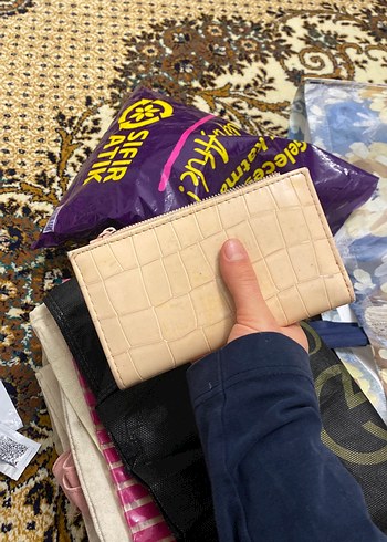 Yılan Desenli Deri Fermuarlı Kadın Cüzdanı - Görsel 4