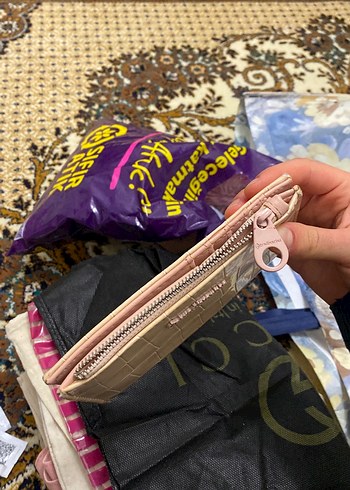 Yılan Desenli Deri Fermuarlı Kadın Cüzdanı - Görsel 2