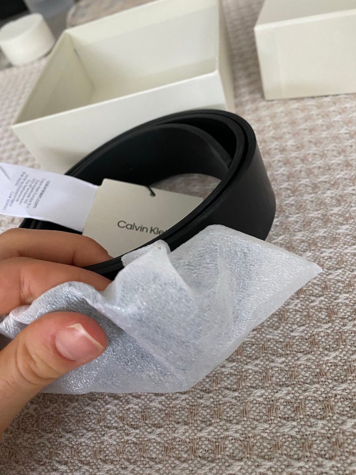 Calvin Klein Siyah Deri Kemer — görsel 5/7