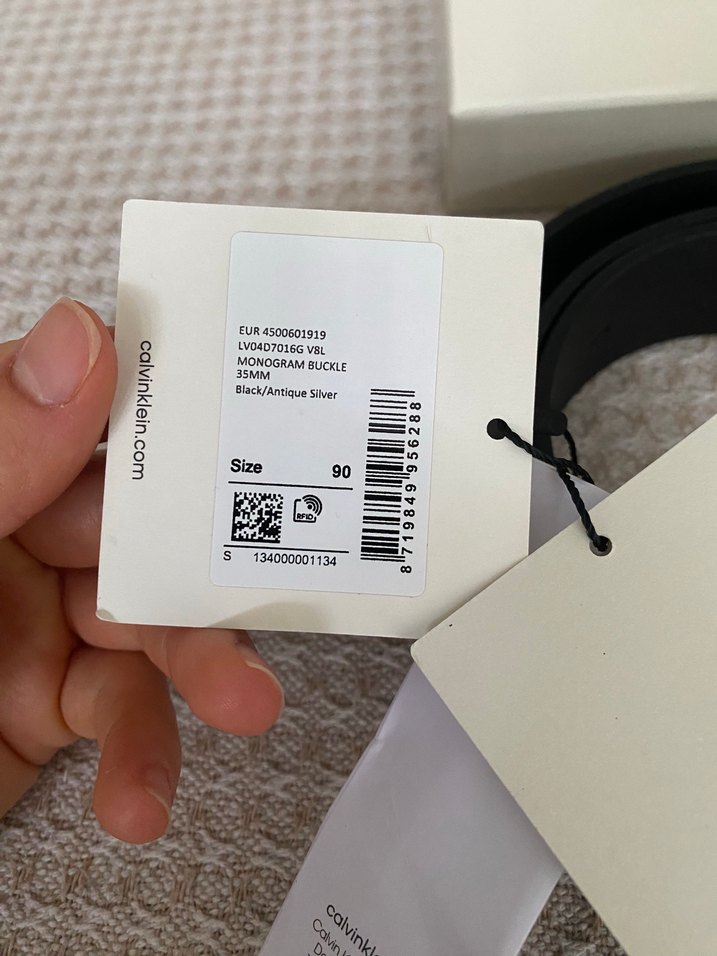 Calvin Klein Siyah Deri Kemer — görsel 4/7