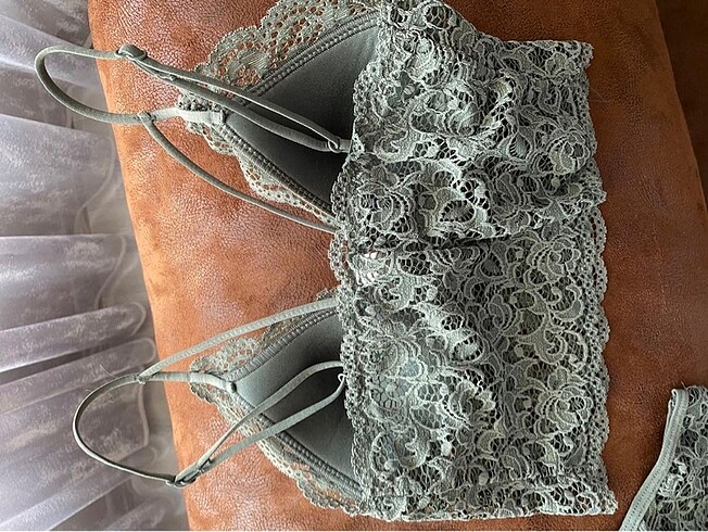 xs Beden haki Renk Penti Bralet Takım
