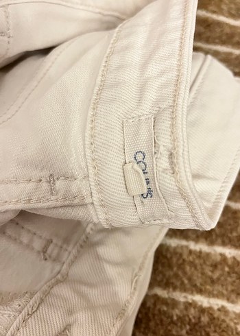 Beyaz Kargo Kot Pantolon - Görsel 2