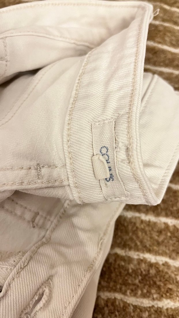 Beyaz Kargo Kot Pantolon - Görsel 2