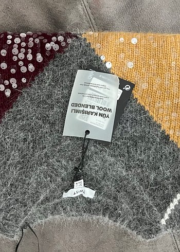 twist baklava desen kadın kazak - Görsel 4