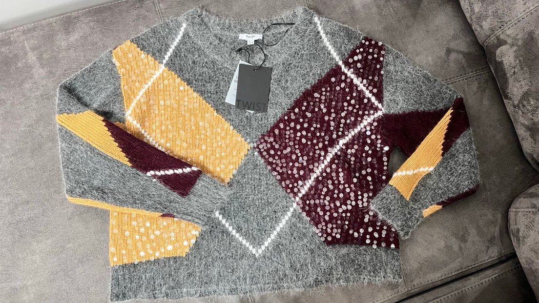 twist baklava desen kadın kazak - Görsel 2