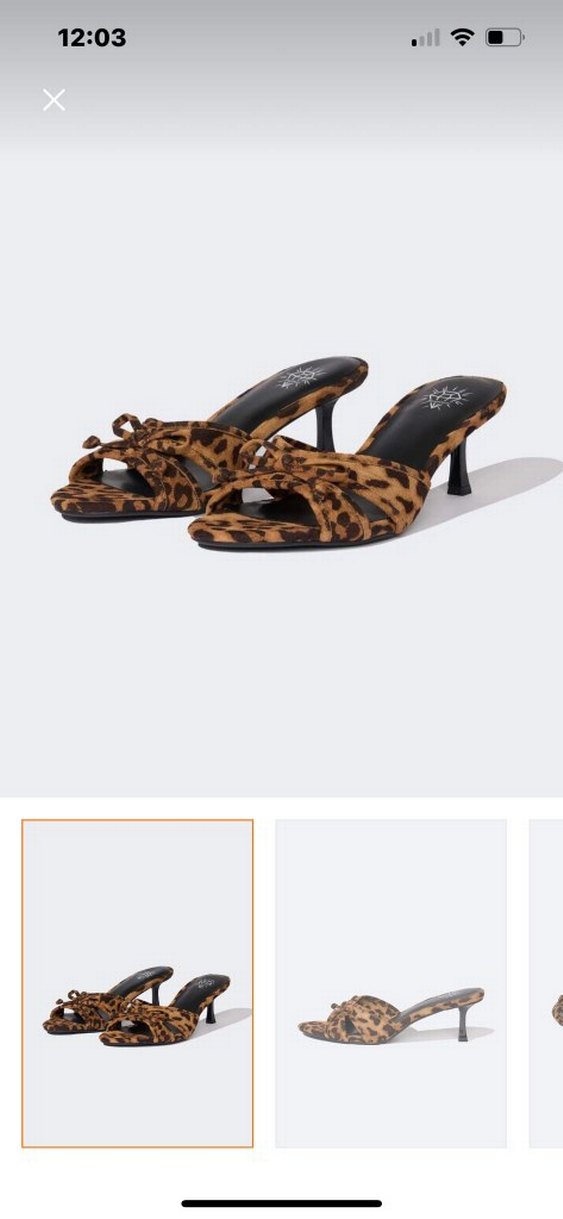 Leopar Desenli Kadın Topuklu Terlik - Görsel 2