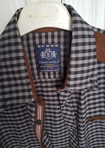 Kareli Kahverengi Detaylı Erkek Gömlek - Görsel 2