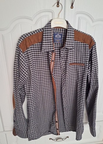 Kareli Kahverengi Detaylı Erkek Gömlek - Görsel 3