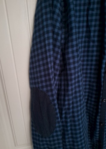 Erkek Mavi Düğmeli Uzun Kollu Denim Gömlek - Görsel 4