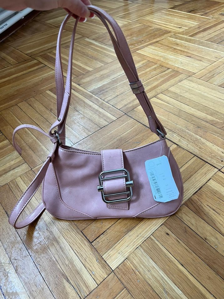 Açık Pembe Kadın Suni Deri Omuz Çantası - Görsel 3