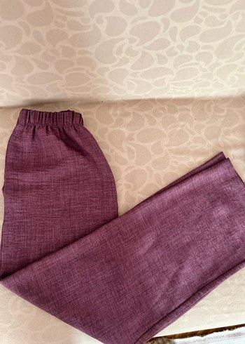 Bordo Uzun Keten Gömlek - Görsel 3