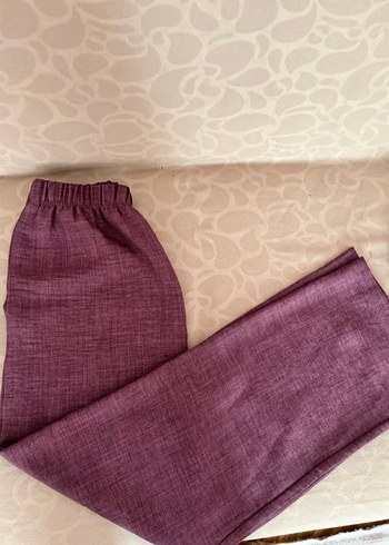 Bordo Uzun Keten Gömlek - Görsel 2