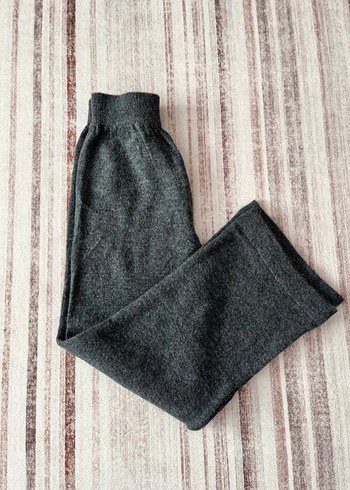 Gri Örgü Kadın Yün Kazak - Görsel 2