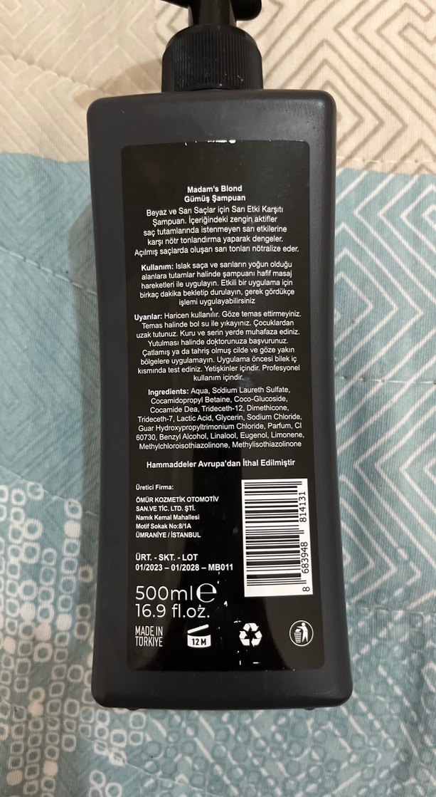 Madam's Silver Şampuan 500 ml Sarı Tonları Giderici - Görsel 2